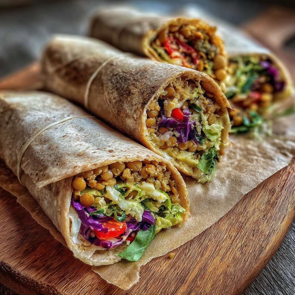 Wraps mit Linsenfüllung