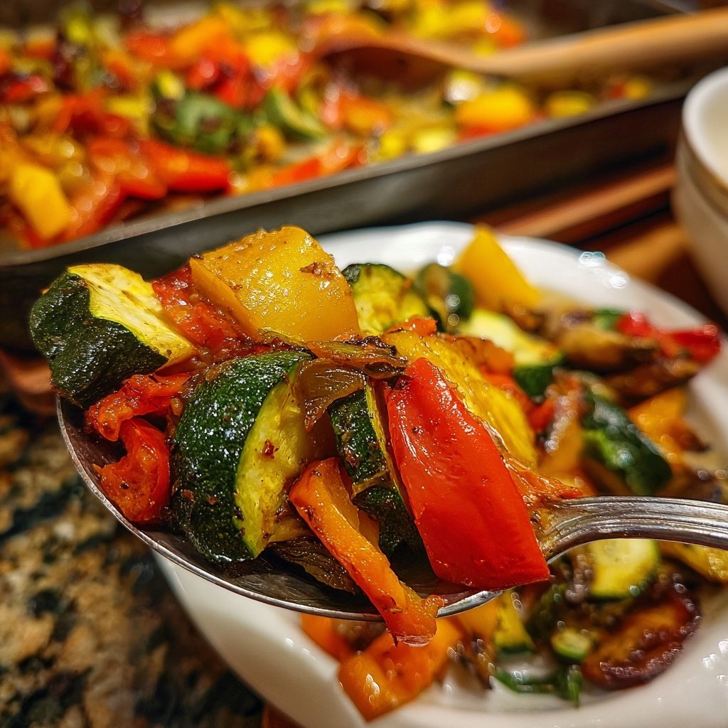 Vegetarisches Abendessen mit Gemüsepfanne