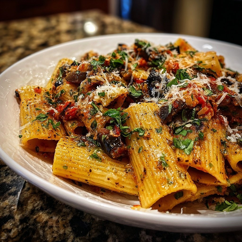 Internationale Küche Italienische Pasta alla Norma