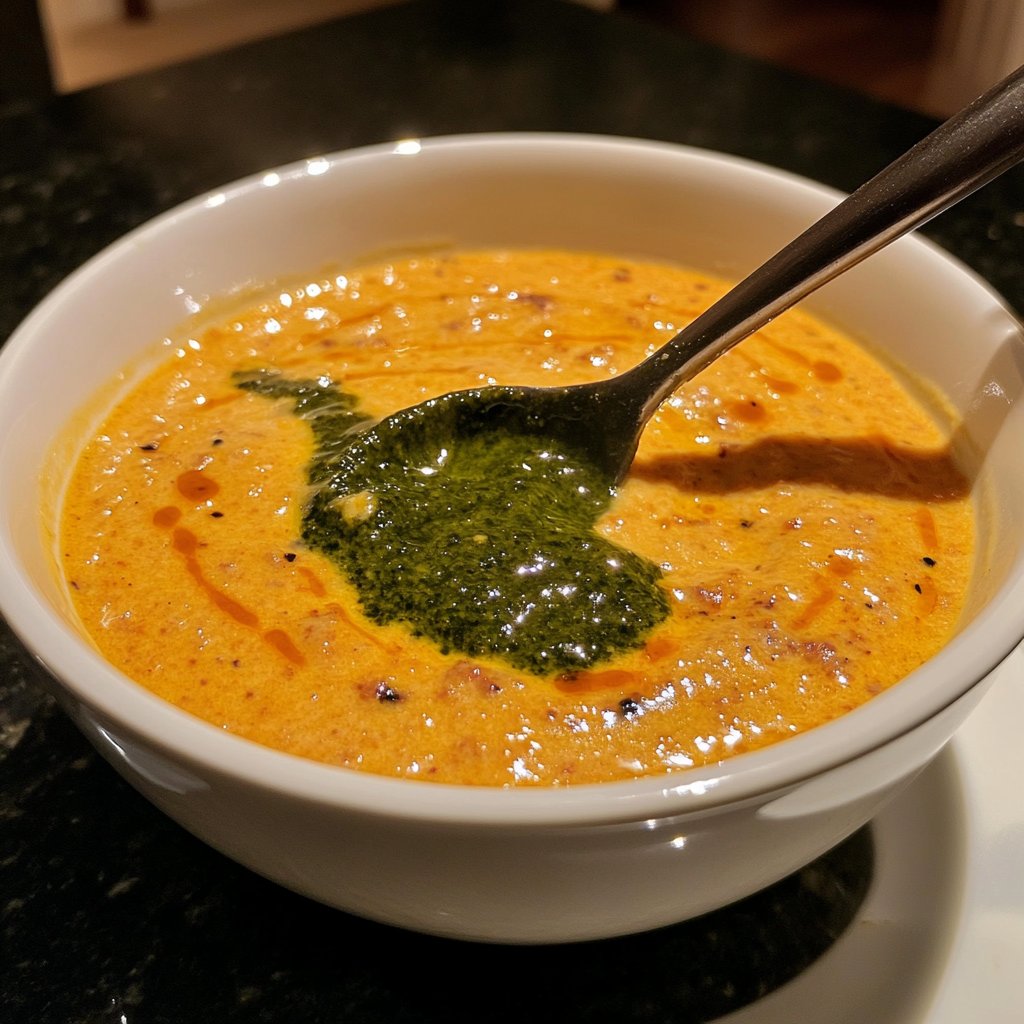 Kürbissuppe mit Kürbiskernöl