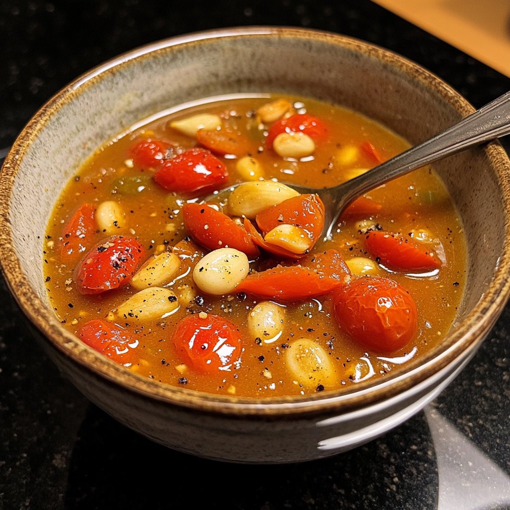 Tomatensuppe mit Knoblauch