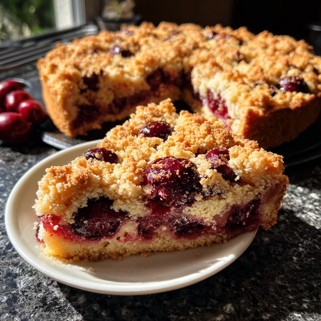Streuselkuchen Mit Kirschen
