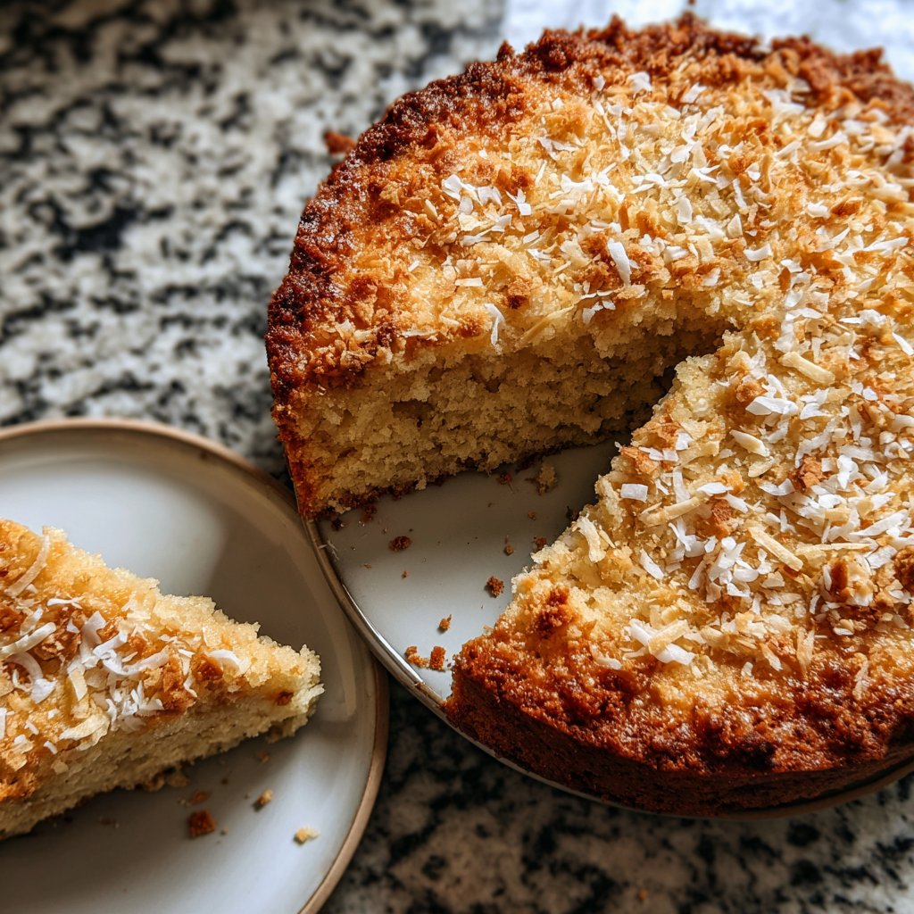 Bananenkuchen mit Kokosraspeln