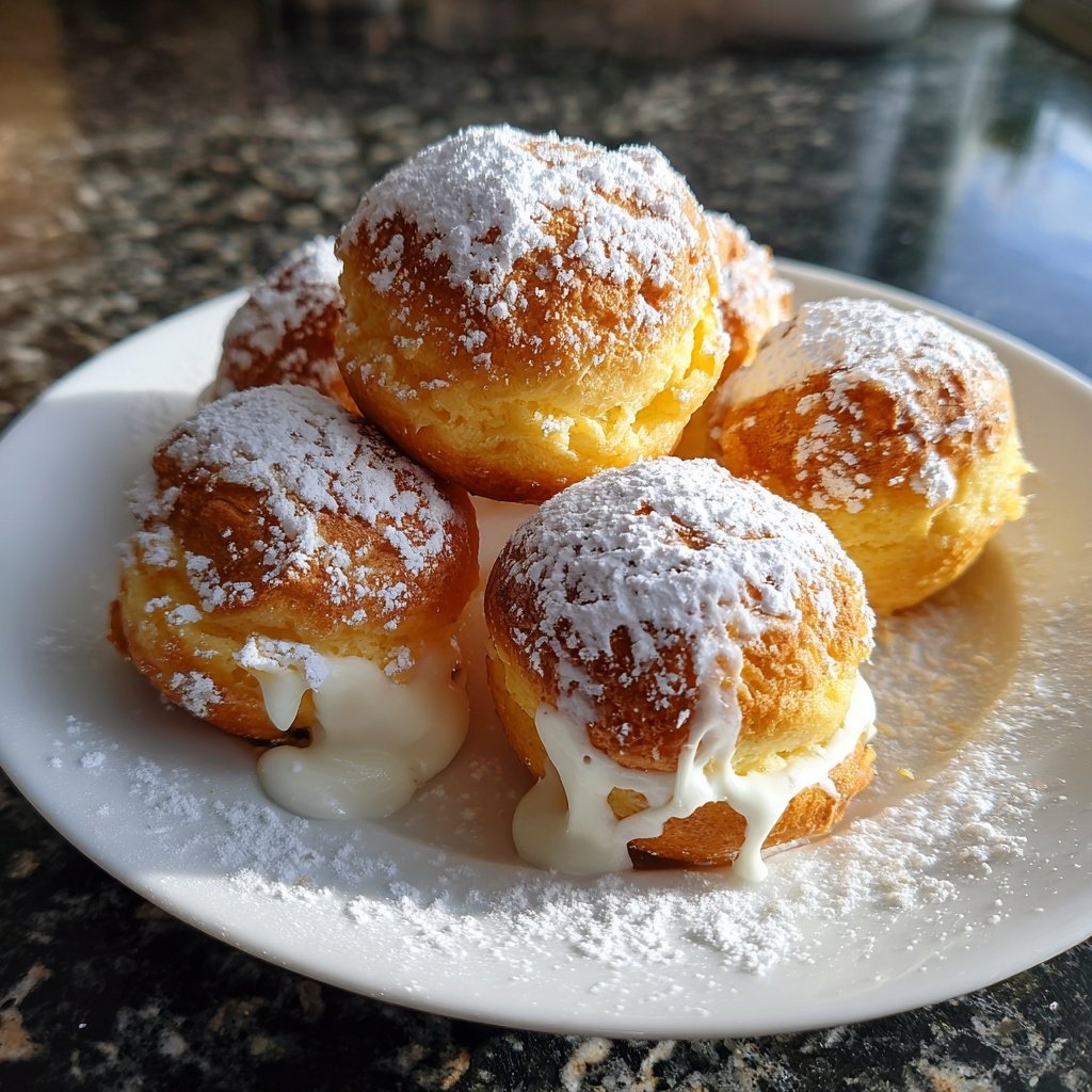 Quarkbällchen mit Joghurtteig