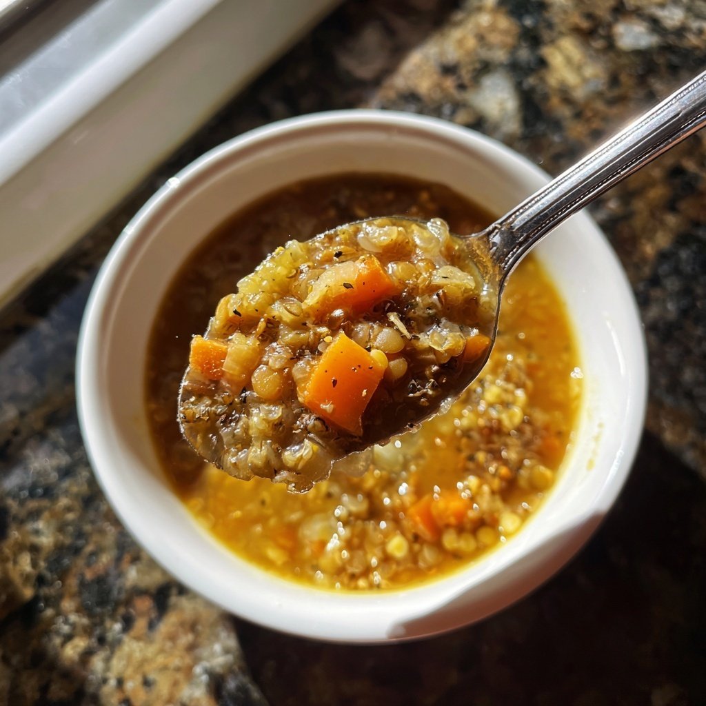 Linsensuppe mit Karotten