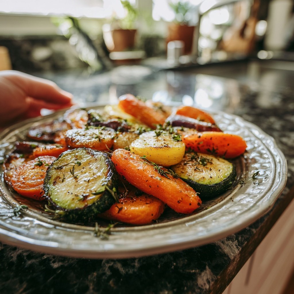 Kalorienarmes Abendessen Mit Ofengemüse