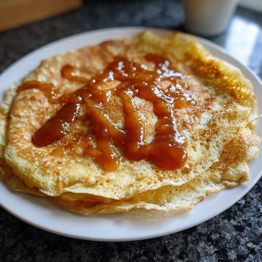 Pfannkuchen mit Apfelmus